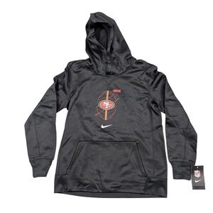 Nike San Francisco 49ers Hoodie Sweatshirt Youth Large Black‎ NFL Football New